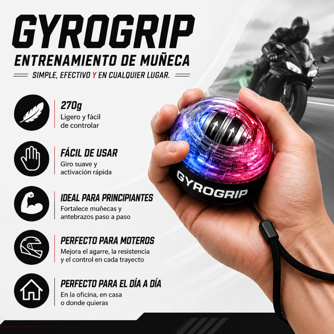 RideGrip™ | Entrenador giroscópico de agarre para motoristas