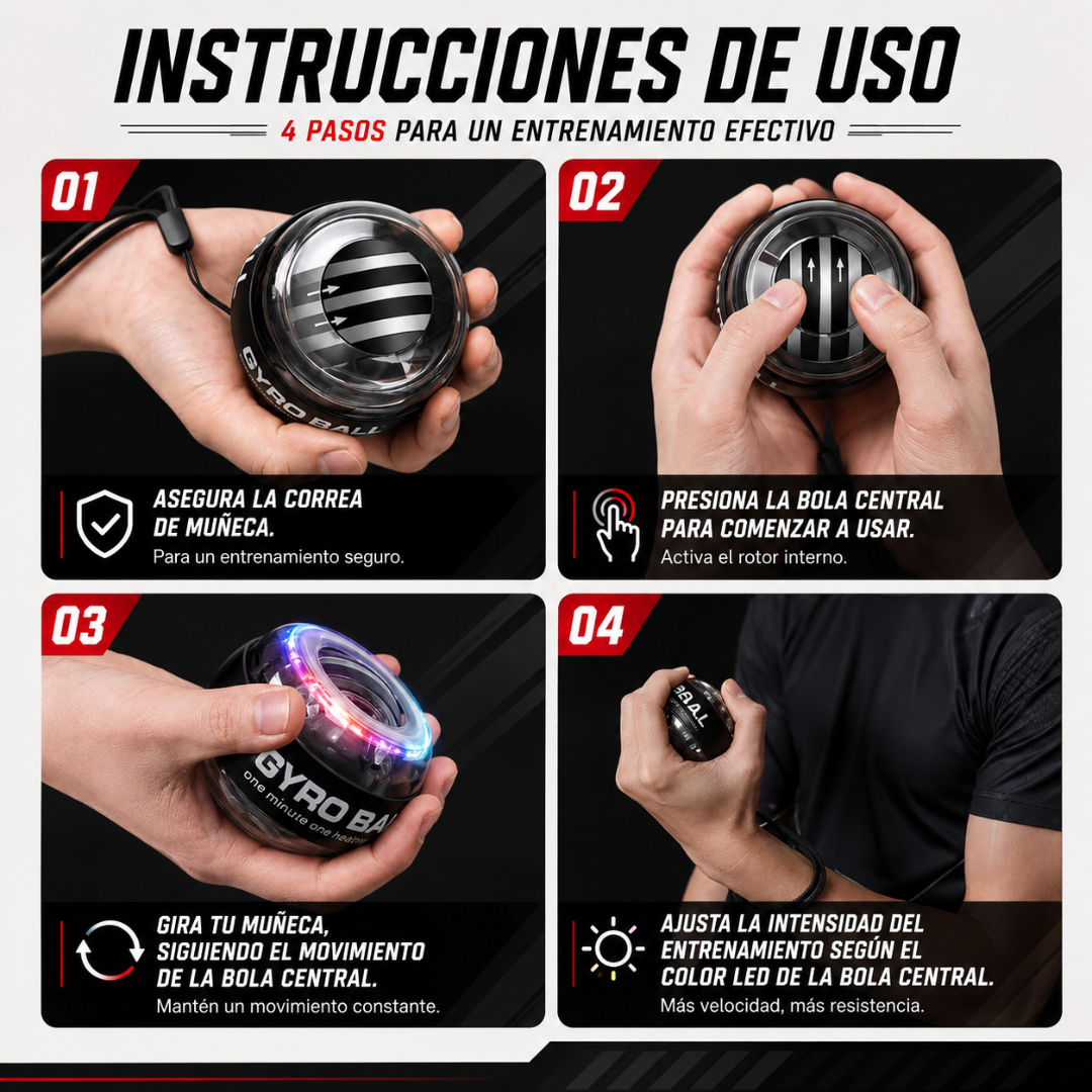 RideGrip™ | Entrenador giroscópico de agarre para motoristas